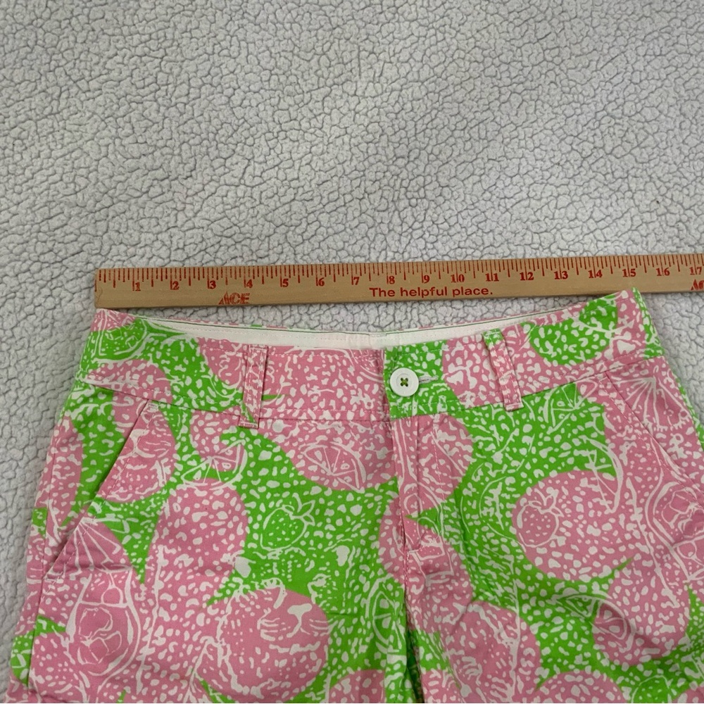 Lilly Pulitzer The Callahan Short Limeade Cheat Ya Size 4 Pink Green Preppy - Picture 11 of 15